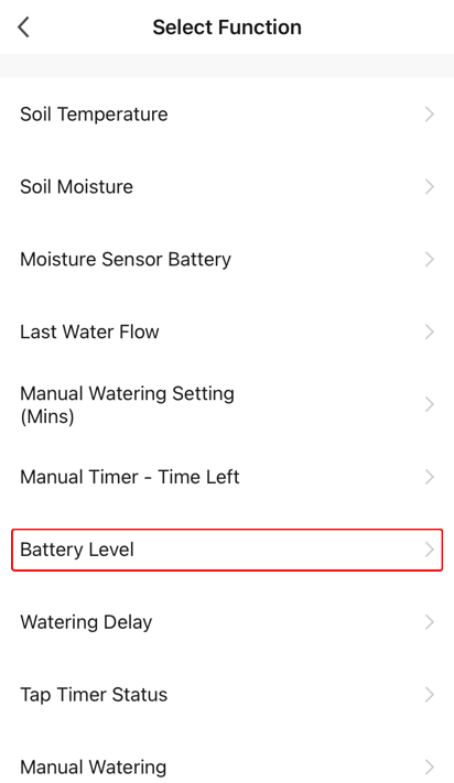 Select Function screen